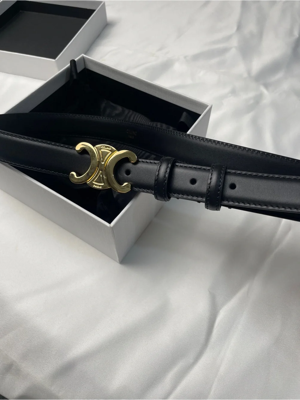 💖Celine Black Leather Belt Size 85cm/34in